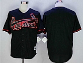 Women Customized St. Louis Cardinals Black New Cool Base Jersey,baseball caps,new era cap wholesale,wholesale hats